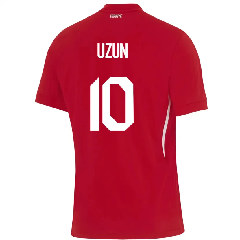 Danxen Kobiety Turcja Emre Uzun #10 Czerwony Wyjazdowa Koszulka 24-26 Koszulki Klubowe