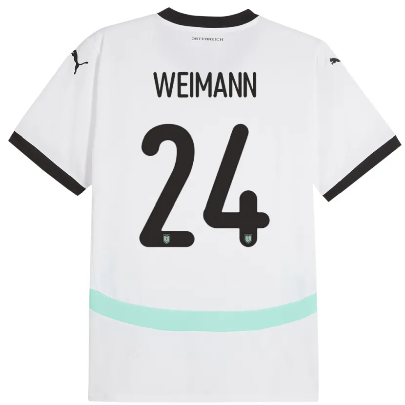 Danxen Kobiety Austria Andreas Weimann #24 Biały Wyjazdowa Koszulka 24-26 Koszulki Klubowe