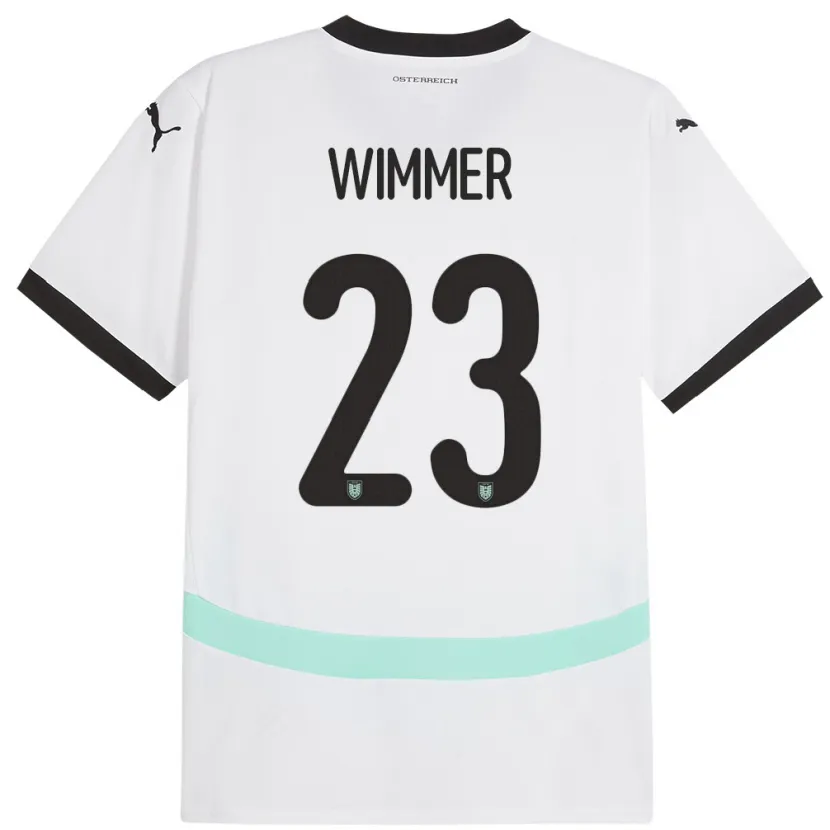 Danxen Kobiety Austria Patrick Wimmer #23 Biały Wyjazdowa Koszulka 24-26 Koszulki Klubowe