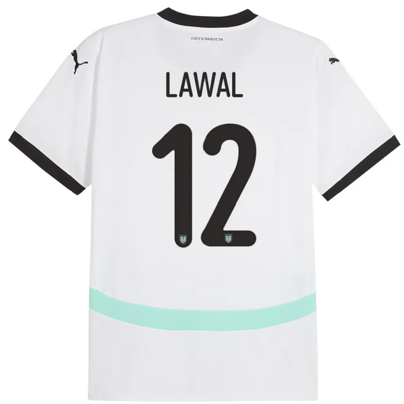 Danxen Kobiety Austria Tobias Lawal #12 Biały Wyjazdowa Koszulka 24-26 Koszulki Klubowe