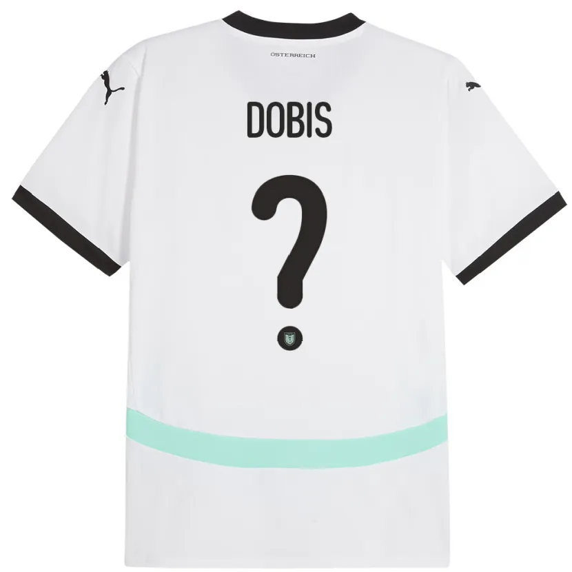 Danxen Kobiety Austria Dominik Dobis #0 Biały Wyjazdowa Koszulka 24-26 Koszulki Klubowe