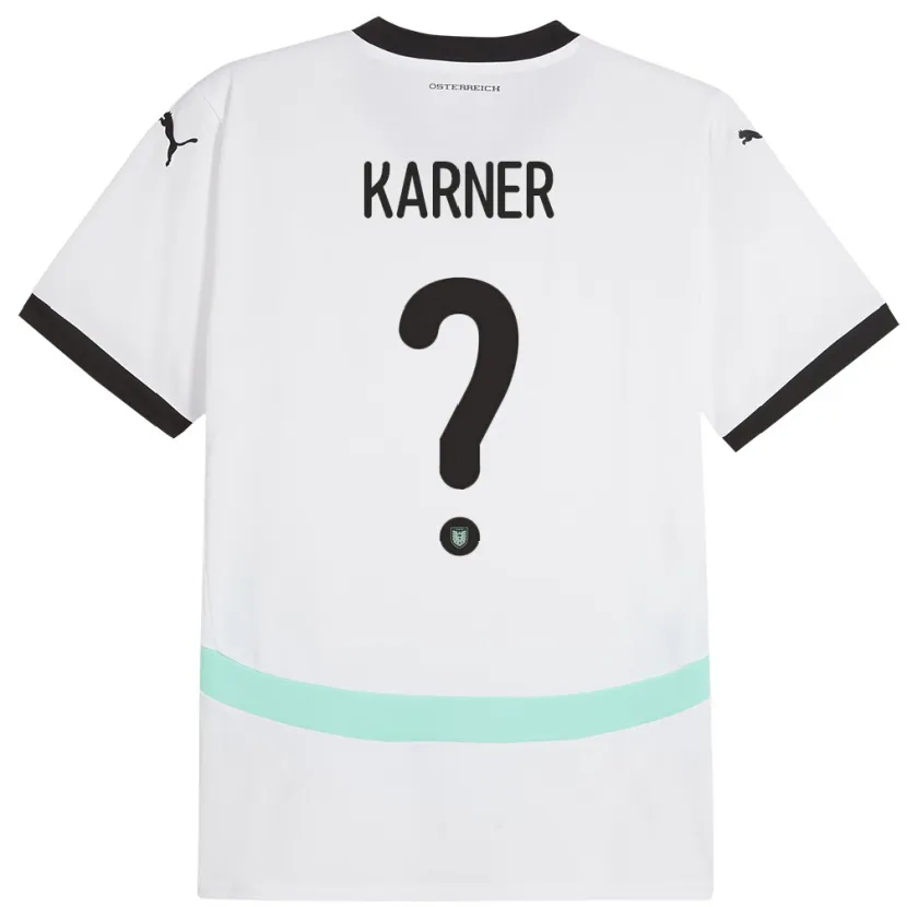 Danxen Kobiety Austria Jan Karner #0 Biały Wyjazdowa Koszulka 24-26 Koszulki Klubowe