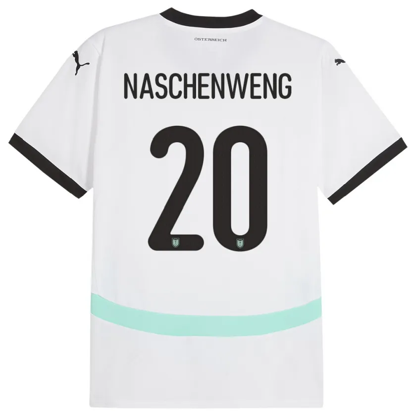 Danxen Kobiety Austria Katharina Naschenweng #20 Biały Wyjazdowa Koszulka 24-26 Koszulki Klubowe