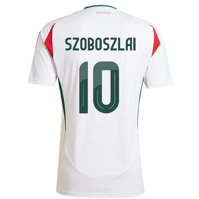 Danxen Kobiety Węgry Dominik Szoboszlai #10 Biały Wyjazdowa Koszulka 24-26 Koszulki Klubowe