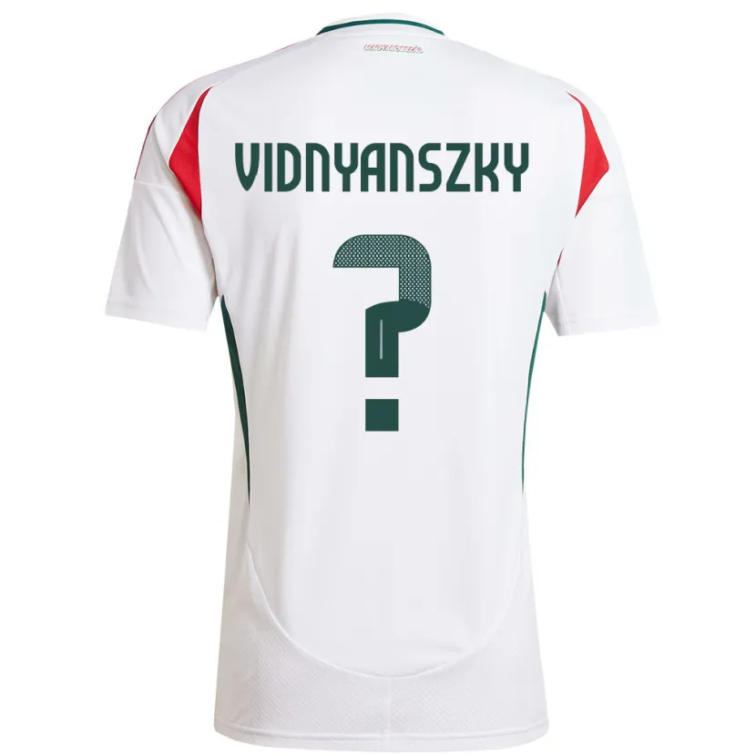 Danxen Kobiety Węgry Mátyás Vidnyánszky #0 Biały Wyjazdowa Koszulka 24-26 Koszulki Klubowe