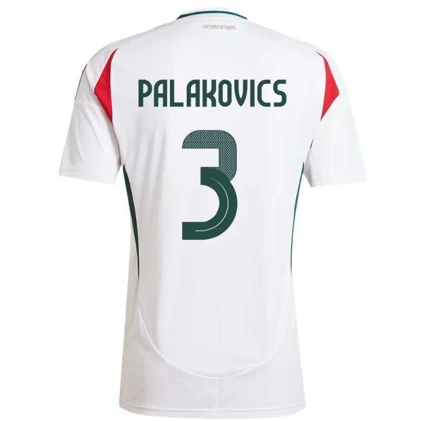 Danxen Kobiety Węgry Laura Palakovics #3 Biały Wyjazdowa Koszulka 24-26 Koszulki Klubowe