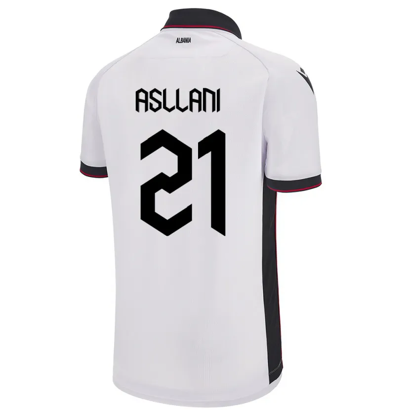 Danxen Kobiety Albania Kristjan Asllani #21 Biały Wyjazdowa Koszulka 24-26 Koszulki Klubowe