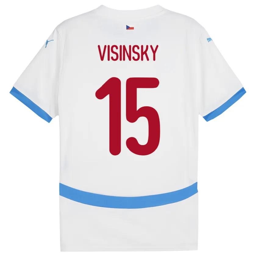 Danxen Kobiety Czechy Denis Visinsky #15 Biały Wyjazdowa Koszulka 24-26 Koszulki Klubowe