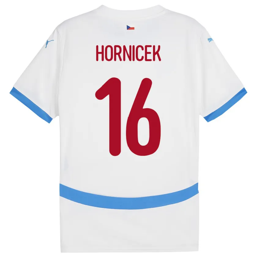 Danxen Kobiety Czechy Lukas Hornicek #16 Biały Wyjazdowa Koszulka 24-26 Koszulki Klubowe