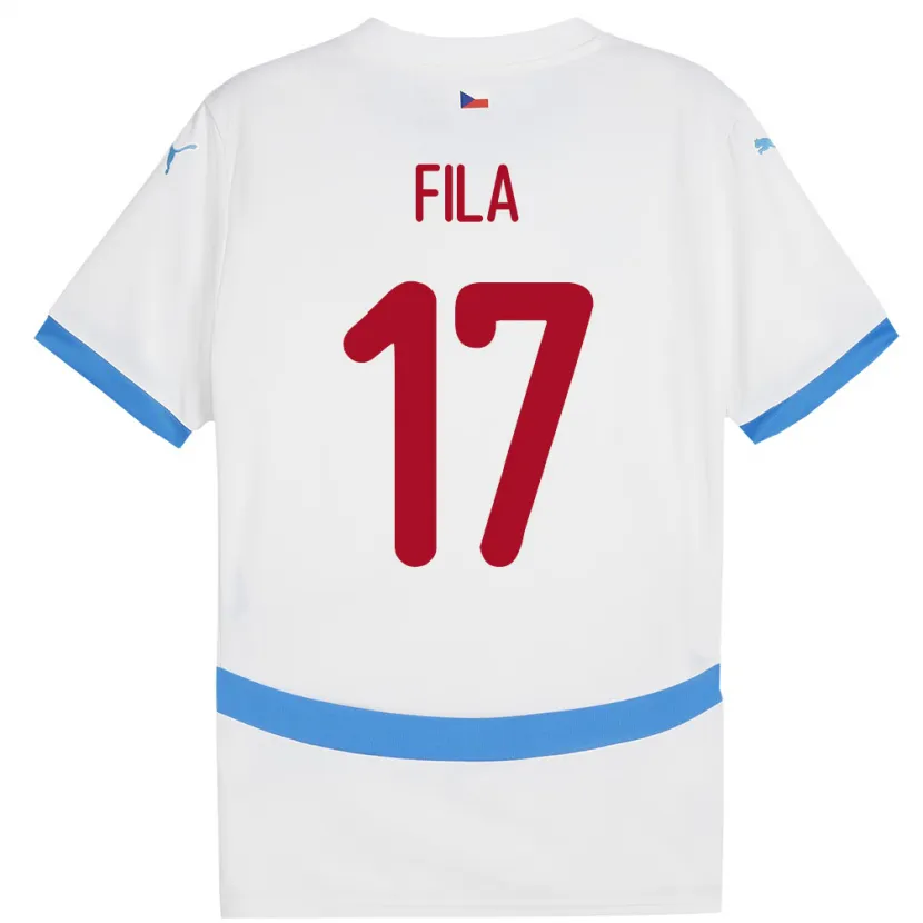 Danxen Kobiety Czechy Lukas Fila #17 Biały Wyjazdowa Koszulka 24-26 Koszulki Klubowe