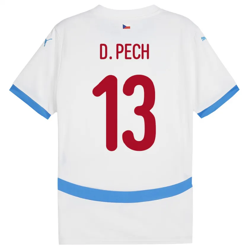 Danxen Kobiety Czechy Dominik Pech #13 Biały Wyjazdowa Koszulka 24-26 Koszulki Klubowe