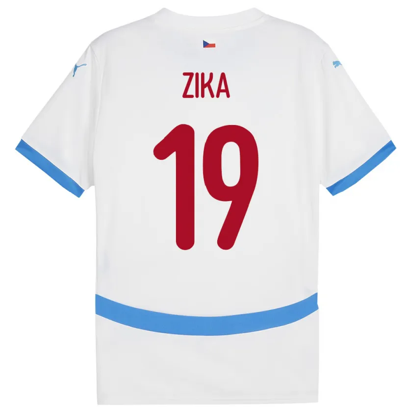 Danxen Kobiety Czechy Petr Zika #19 Biały Wyjazdowa Koszulka 24-26 Koszulki Klubowe