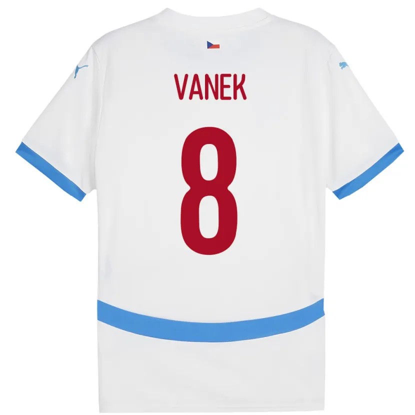 Danxen Kobiety Czechy Lukas Vanek #8 Biały Wyjazdowa Koszulka 24-26 Koszulki Klubowe