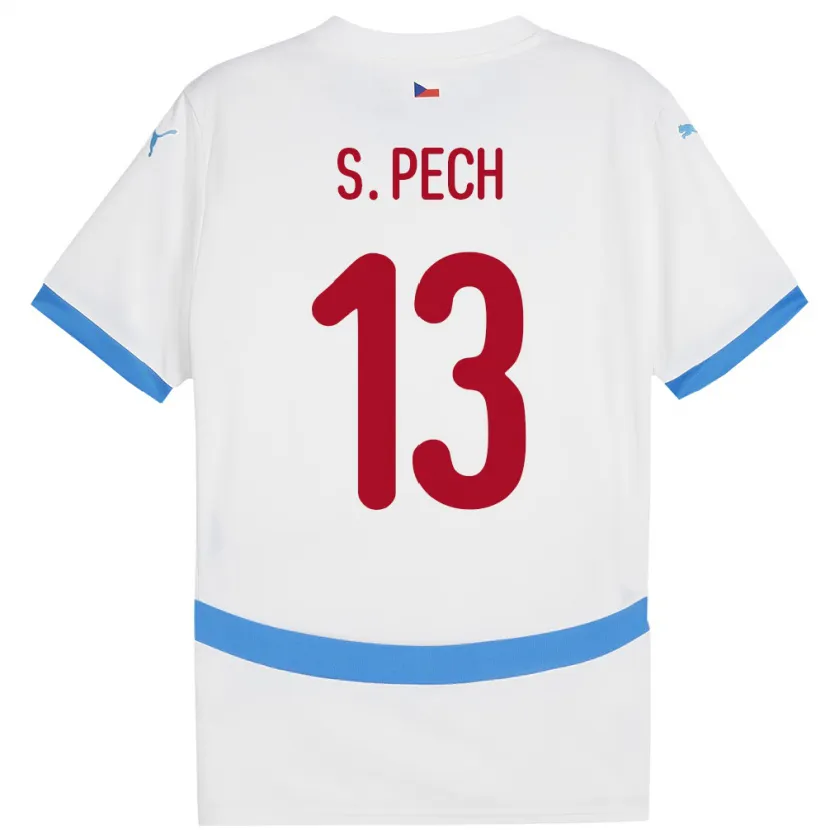 Danxen Kobiety Czechy Sebastian Pech #13 Biały Wyjazdowa Koszulka 24-26 Koszulki Klubowe