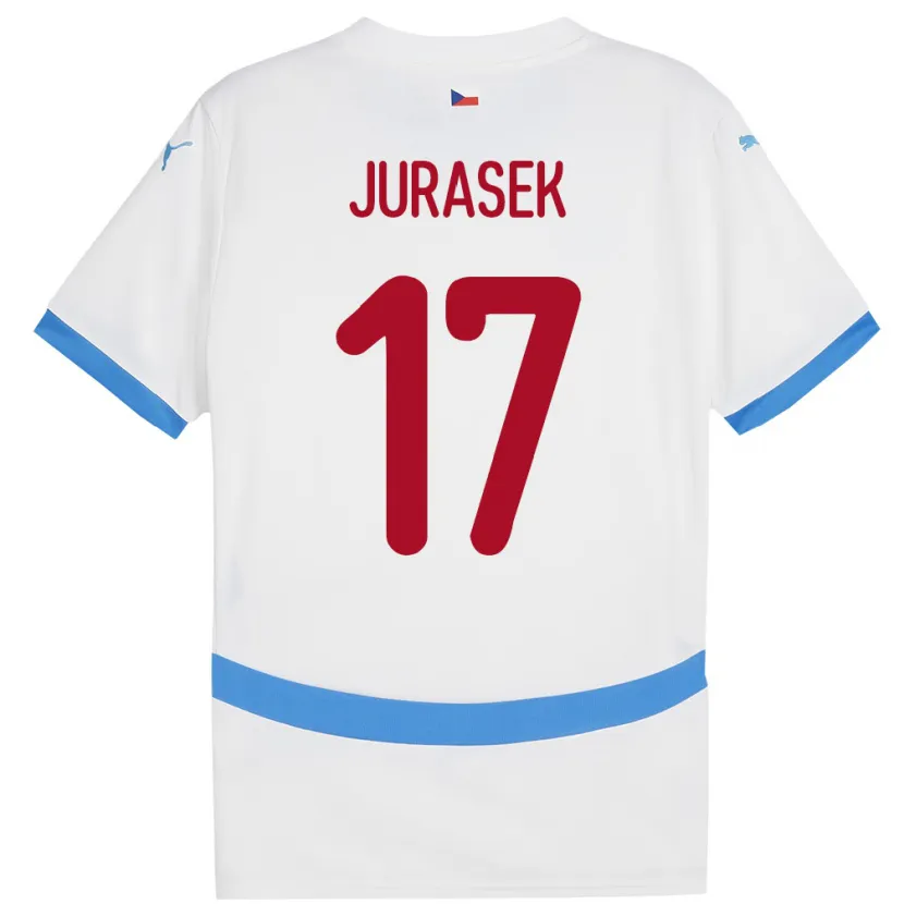 Danxen Kobiety Czechy Patrik Jurasek #17 Biały Wyjazdowa Koszulka 24-26 Koszulki Klubowe