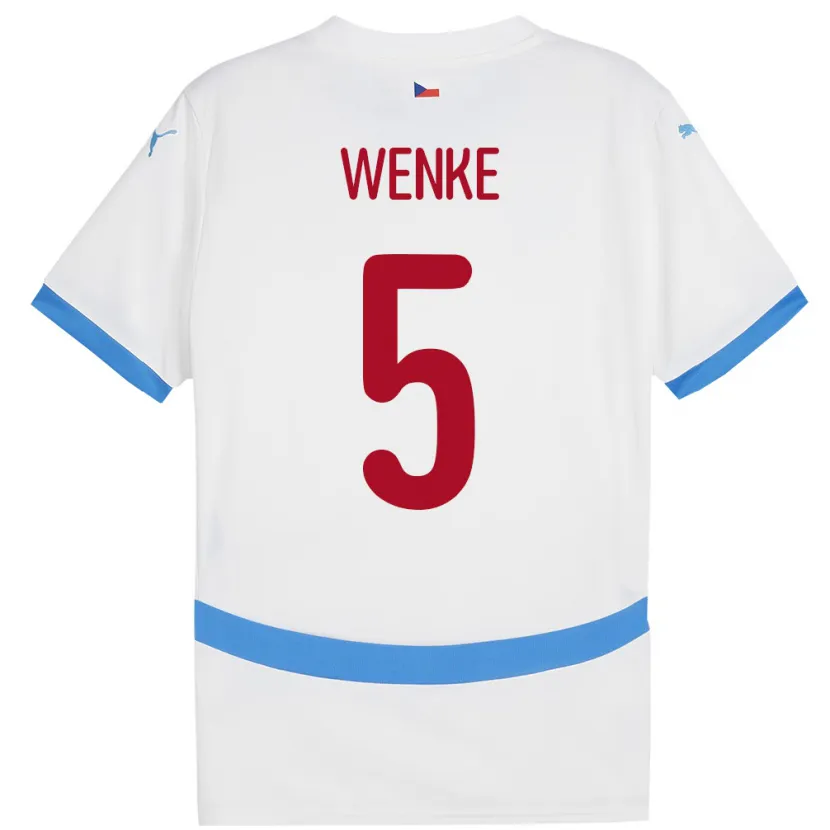 Danxen Kobiety Czechy Eduard Wenke #5 Biały Wyjazdowa Koszulka 24-26 Koszulki Klubowe
