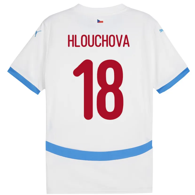 Danxen Kobiety Czechy Radka Hlouchová #18 Biały Wyjazdowa Koszulka 24-26 Koszulki Klubowe