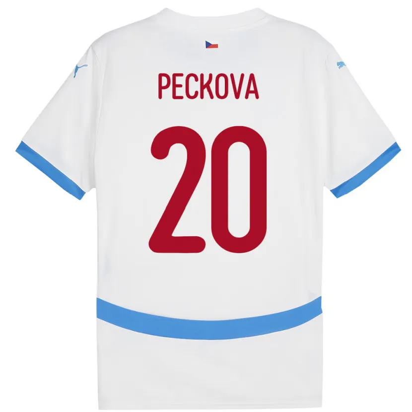 Danxen Kobiety Czechy Alena Pěčková #20 Biały Wyjazdowa Koszulka 24-26 Koszulki Klubowe