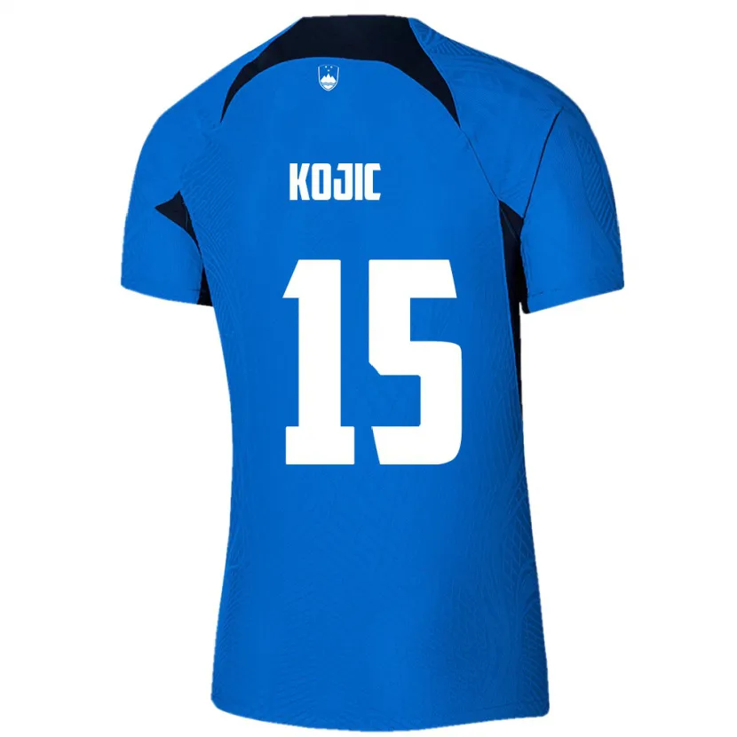Danxen Kobiety Słowenia Dino Kojic #15 Niebieski Wyjazdowa Koszulka 24-26 Koszulki Klubowe