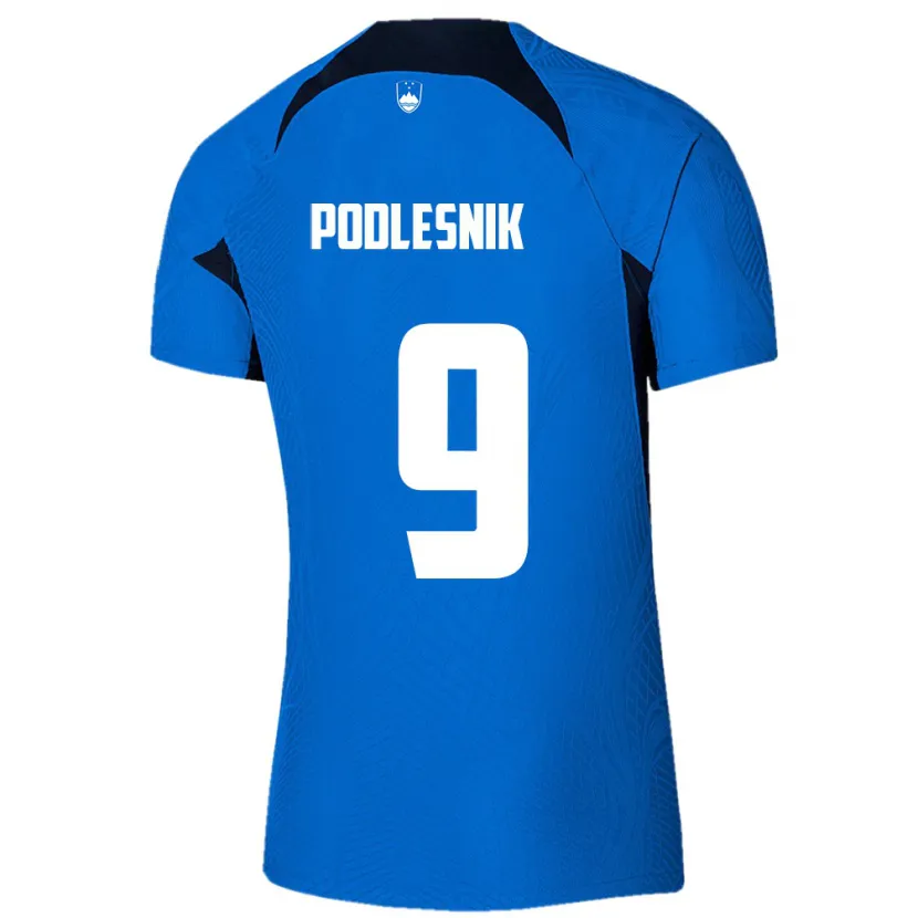 Danxen Kobiety Słowenia Nik Podlesnik #9 Niebieski Wyjazdowa Koszulka 24-26 Koszulki Klubowe