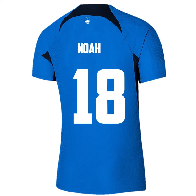 Danxen Kobiety Słowenia Noah Weißbach #18 Niebieski Wyjazdowa Koszulka 24-26 Koszulki Klubowe