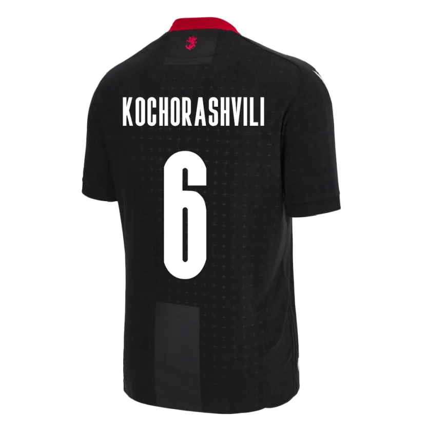 Danxen Kobiety Georgia Giorgi Kochorashvili #6 Czarny Wyjazdowa Koszulka 24-26 Koszulki Klubowe
