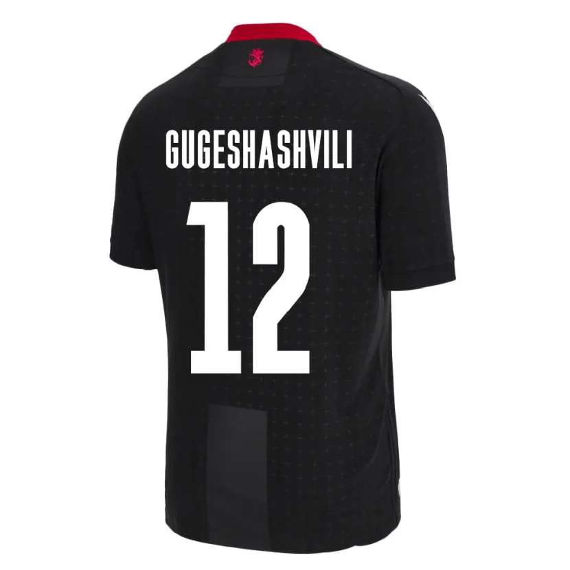 Danxen Kobiety Georgia Luka Gugeshashvili #12 Czarny Wyjazdowa Koszulka 24-26 Koszulki Klubowe