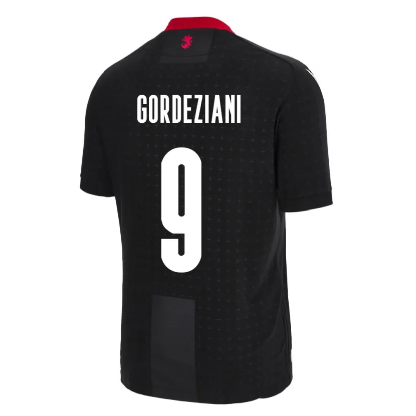 Danxen Kobiety Georgia Vasilios Gordeziani #9 Czarny Wyjazdowa Koszulka 24-26 Koszulki Klubowe
