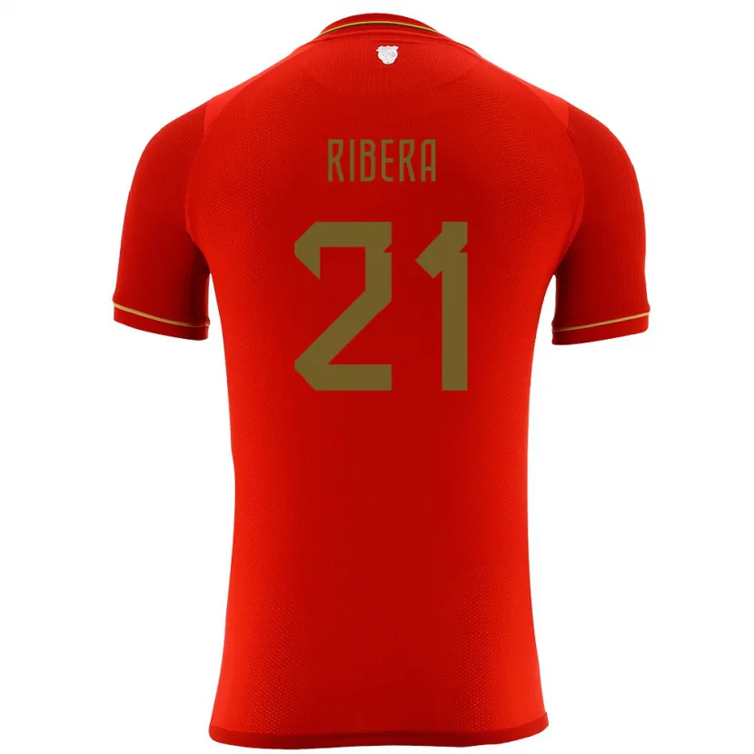 Danxen Kobiety Boliwia Daniel Ribera #21 Czerwony Wyjazdowa Koszulka 24-26 Koszulki Klubowe