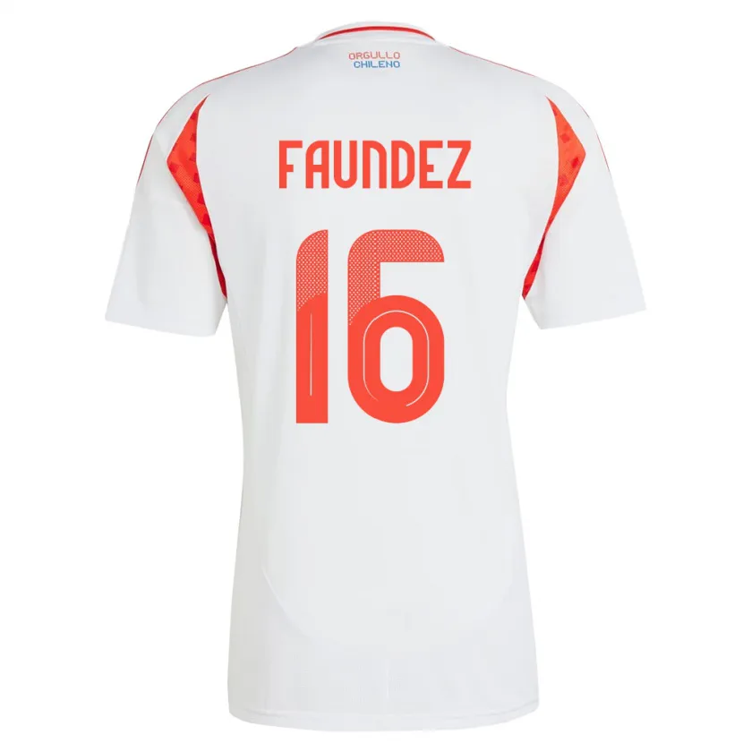 Danxen Kobiety Chile Felipe Faúndez #16 Biały Wyjazdowa Koszulka 24-26 Koszulki Klubowe
