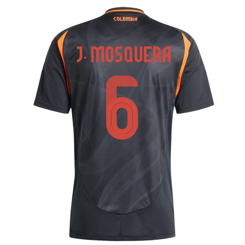 Danxen Kobiety Kolumbia Juan Mosquera #6 Czarny Wyjazdowa Koszulka 24-26 Koszulki Klubowe