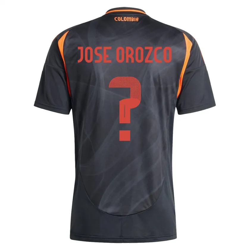 Danxen Kobiety Kolumbia Juan José Orozco #0 Czarny Wyjazdowa Koszulka 24-26 Koszulki Klubowe