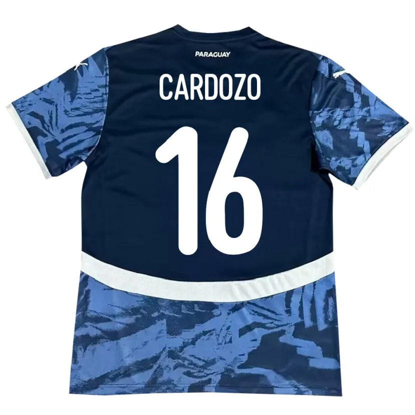 Danxen Kobiety Paragwaj Juan Cardozo #16 Niebieski Wyjazdowa Koszulka 24-26 Koszulki Klubowe