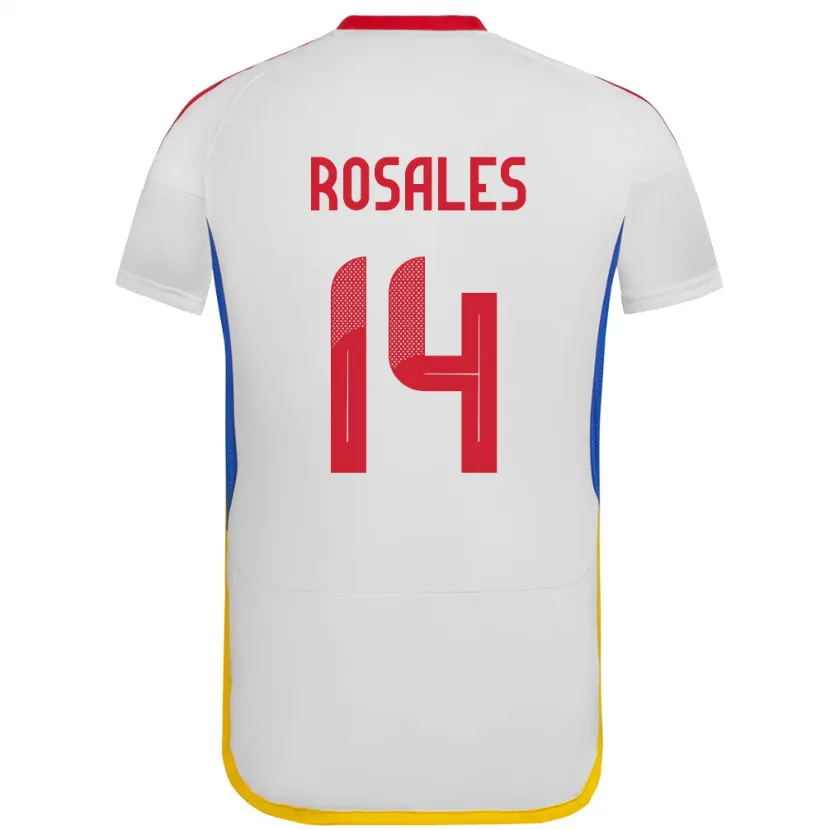 Danxen Kobiety Wenezuela Roberto Rosales #14 Biały Wyjazdowa Koszulka 24-26 Koszulki Klubowe