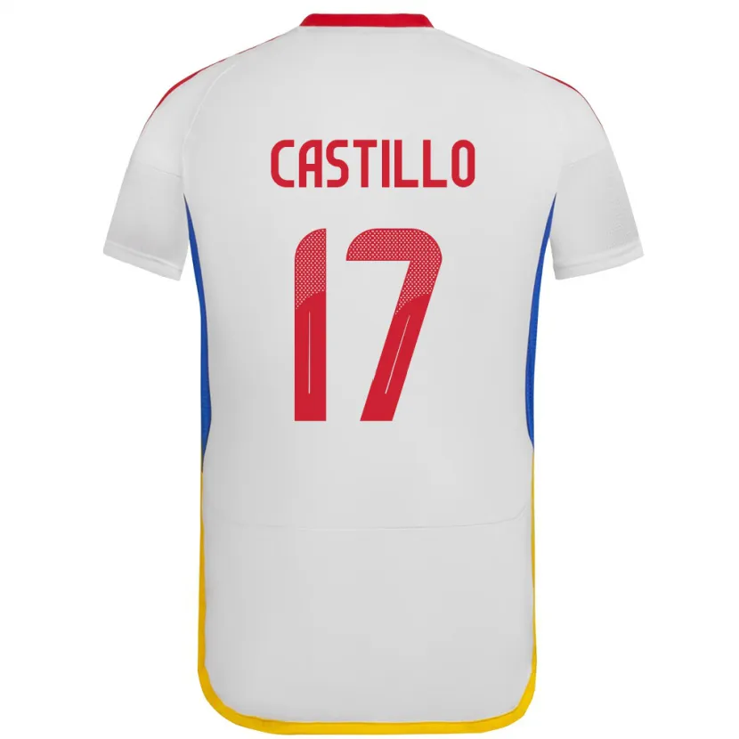 Danxen Kobiety Wenezuela Edson Castillo #17 Biały Wyjazdowa Koszulka 24-26 Koszulki Klubowe