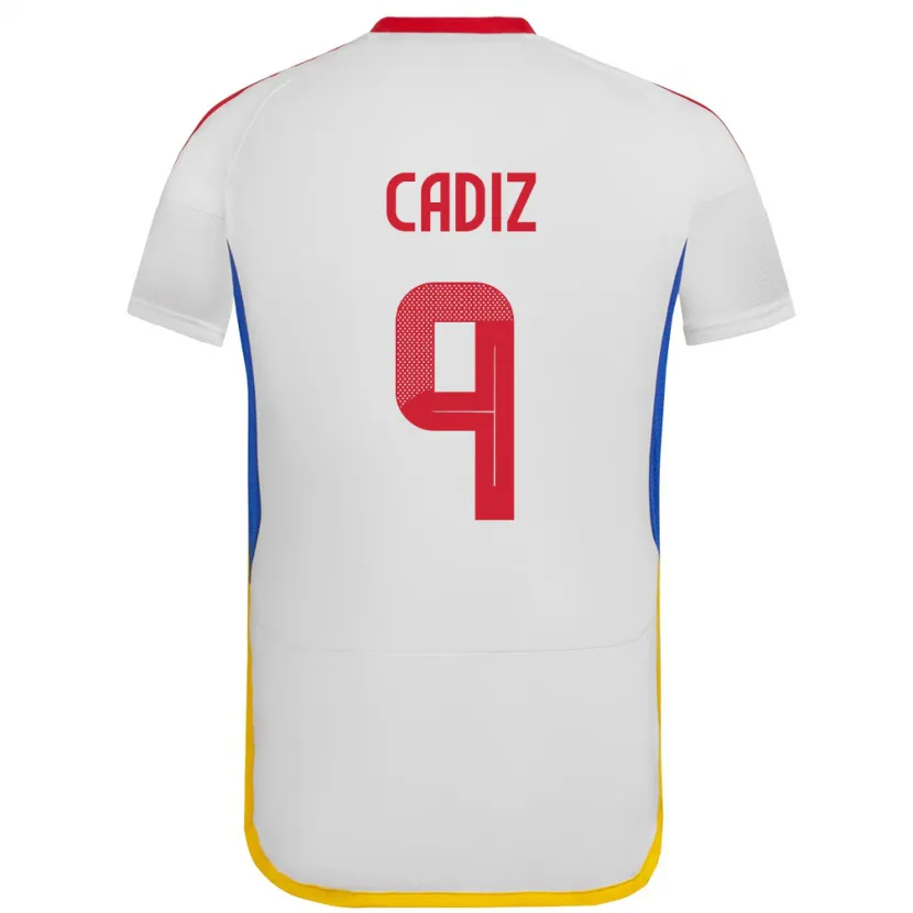 Danxen Kobiety Wenezuela Jhonder Cádiz #9 Biały Wyjazdowa Koszulka 24-26 Koszulki Klubowe