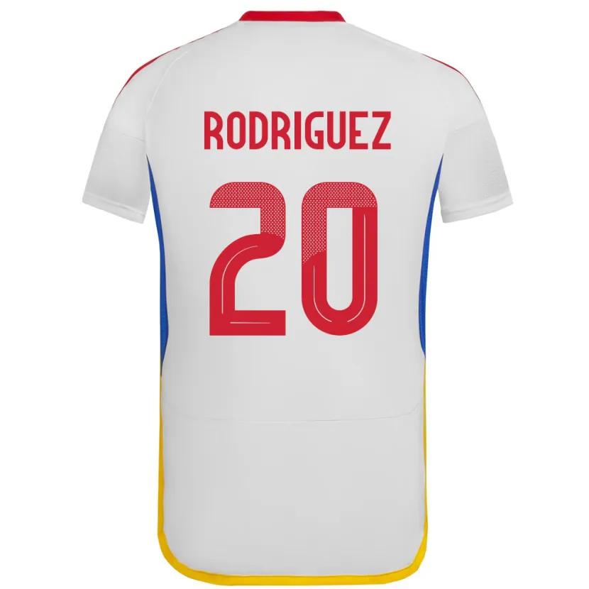 Danxen Kobiety Wenezuela Dayana Rodríguez #20 Biały Wyjazdowa Koszulka 24-26 Koszulki Klubowe