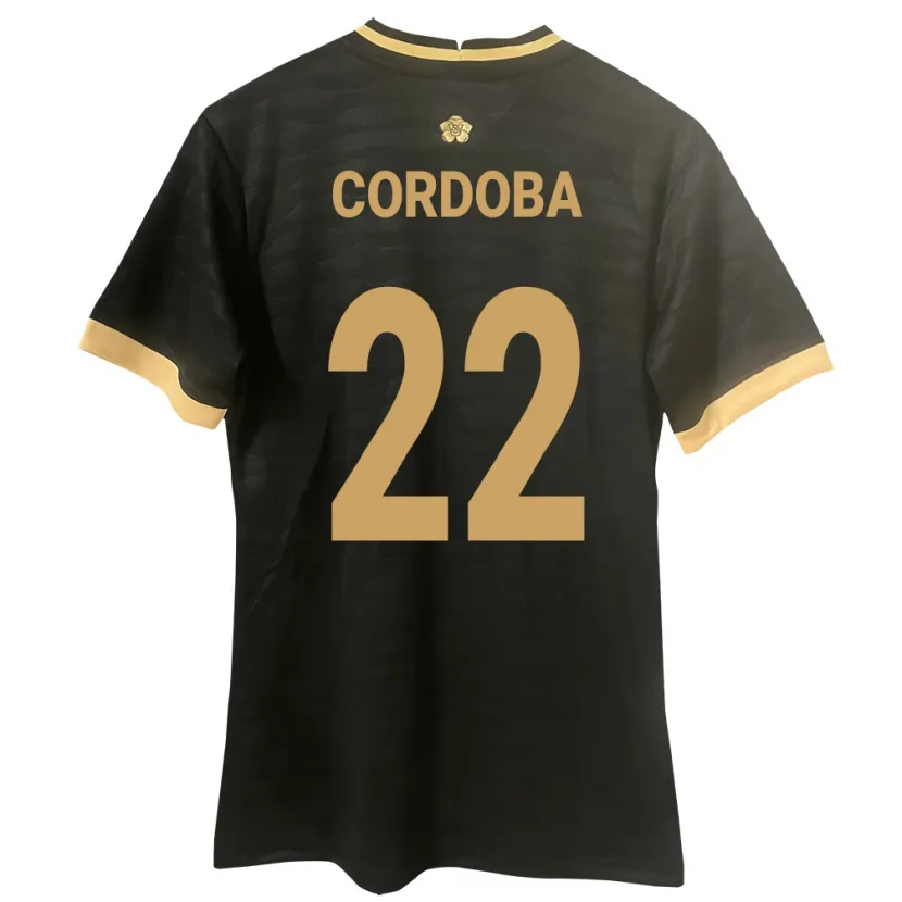 Danxen Kobiety Panama Farissa Córdoba #22 Czarny Wyjazdowa Koszulka 24-26 Koszulki Klubowe