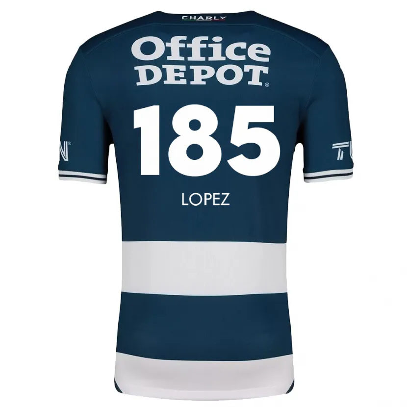Danxen Dzieci René López #185 Niebiesko Biały Domowa Koszulka 2024/25 Koszulki Klubowe