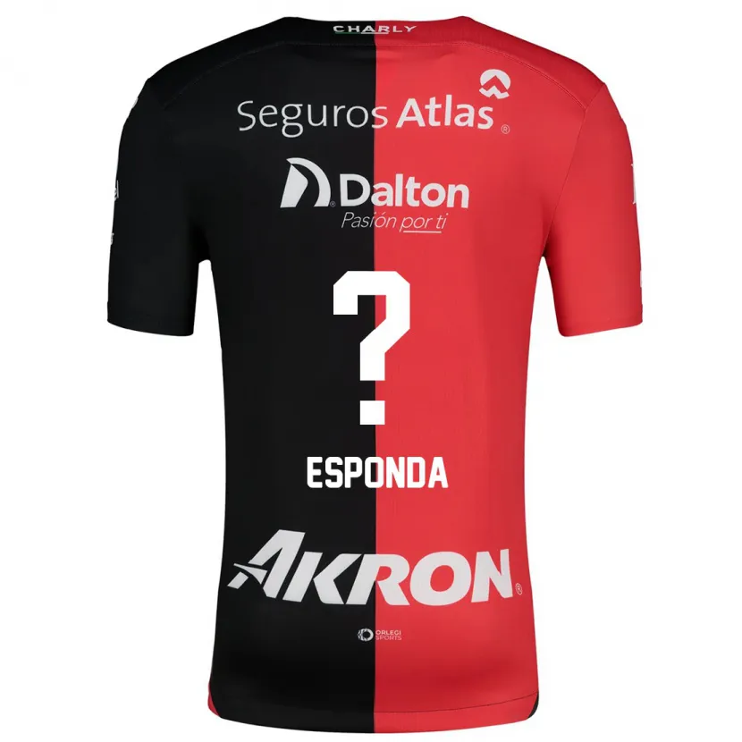 Danxen Dzieci Milton Esponda #0 Czerwony Czarny Domowa Koszulka 2024/25 Koszulki Klubowe