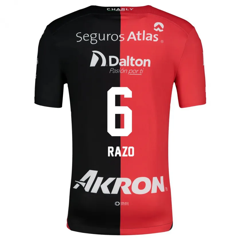 Danxen Dzieci Valeria Razo #6 Czerwony Czarny Domowa Koszulka 2024/25 Koszulki Klubowe