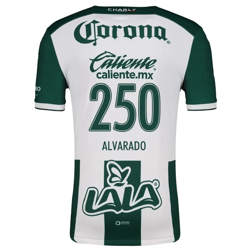Danxen Dzieci Edwin Alvarado #250 Zielony Biały Domowa Koszulka 2024/25 Koszulki Klubowe
