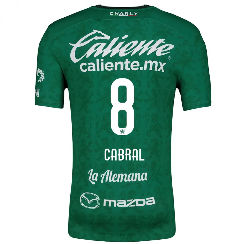 Danxen Dzieci Luciano Cabral #8 Zielony Biały Domowa Koszulka 2024/25 Koszulki Klubowe