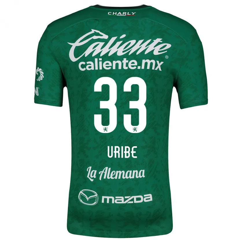 Danxen Dzieci Héctor Uribe #33 Zielony Biały Domowa Koszulka 2024/25 Koszulki Klubowe