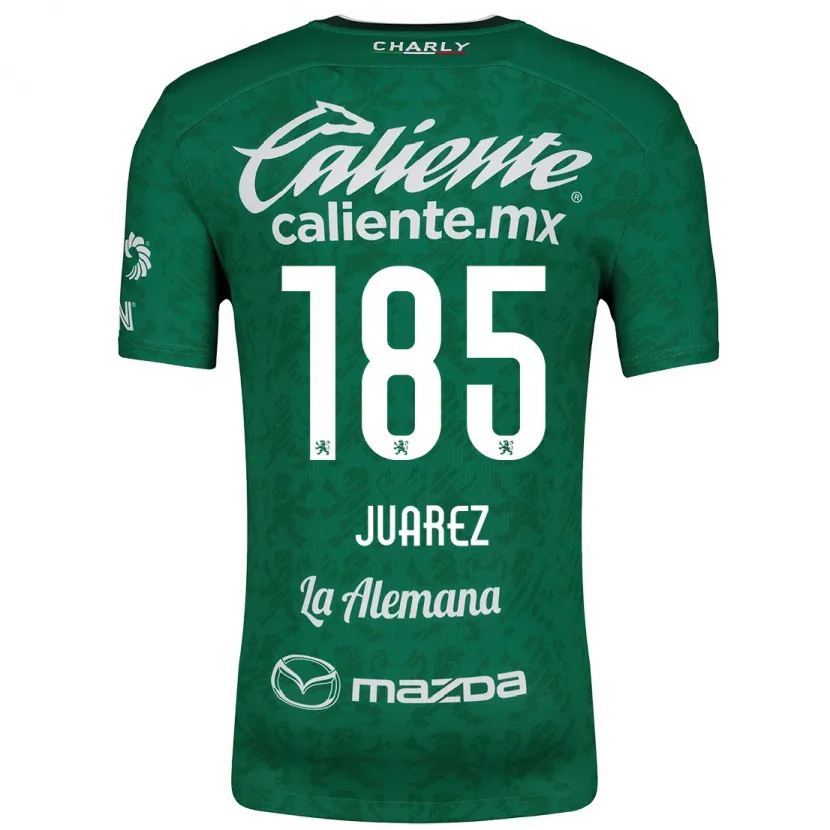 Danxen Dzieci Moisés Juárez #185 Zielony Biały Domowa Koszulka 2024/25 Koszulki Klubowe