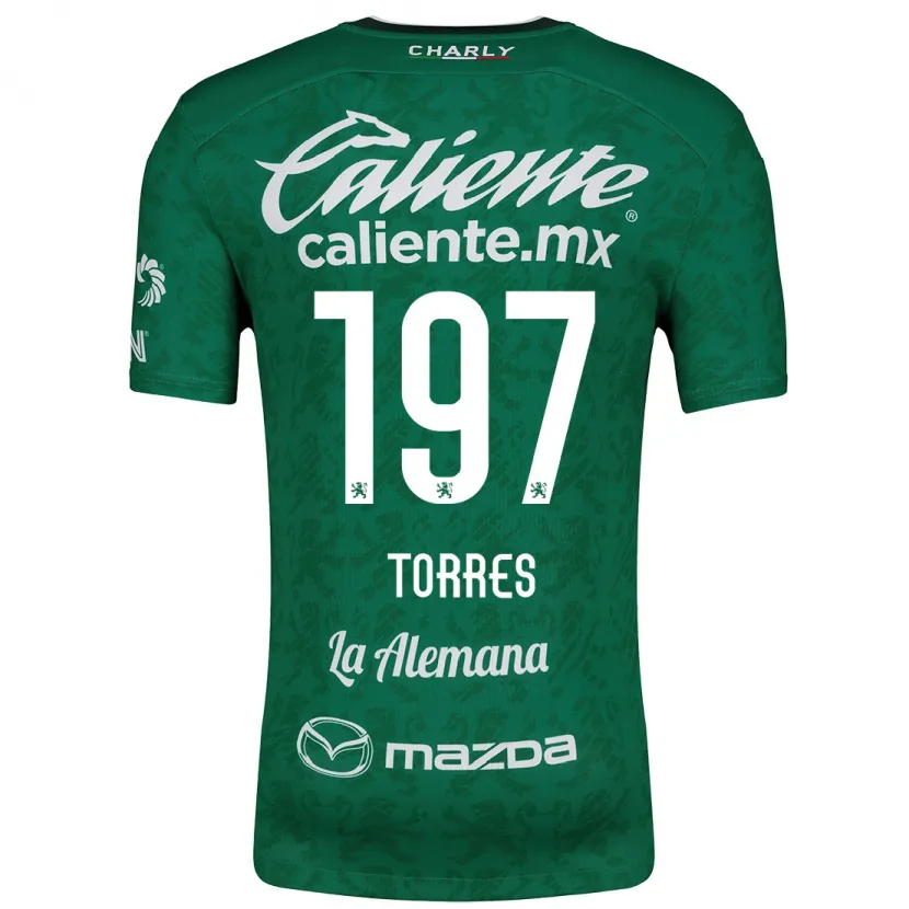 Danxen Dzieci Erick Torres #197 Zielony Biały Domowa Koszulka 2024/25 Koszulki Klubowe