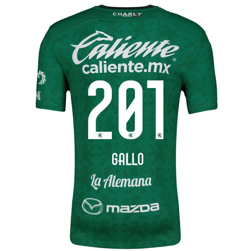 Danxen Dzieci Andrés Gallo #201 Zielony Biały Domowa Koszulka 2024/25 Koszulki Klubowe