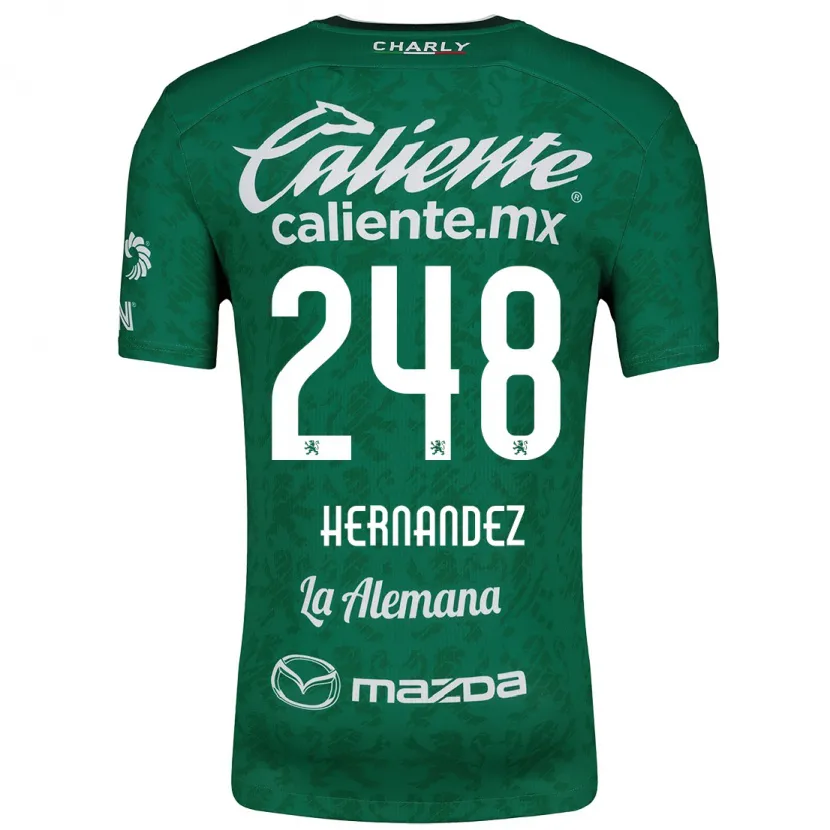 Danxen Dzieci Fernando Hernández #248 Zielony Biały Domowa Koszulka 2024/25 Koszulki Klubowe