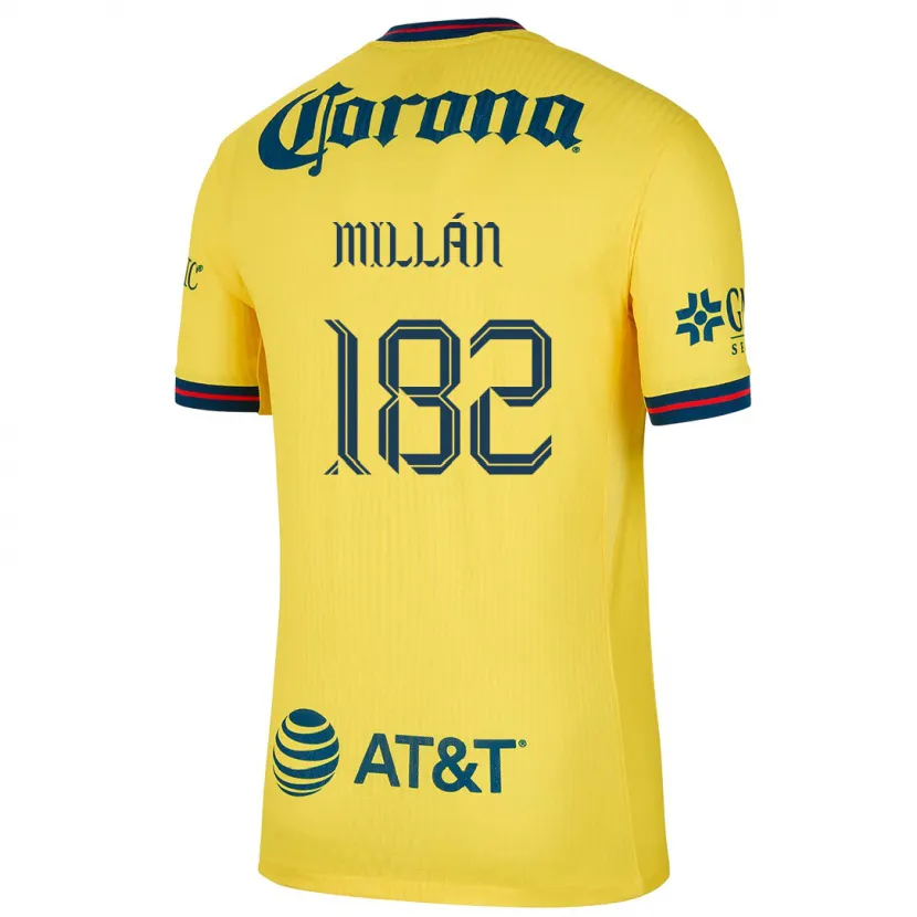 Danxen Dzieci Daniel Millán #182 Yellow Blue Domowa Koszulka 2024/25 Koszulki Klubowe