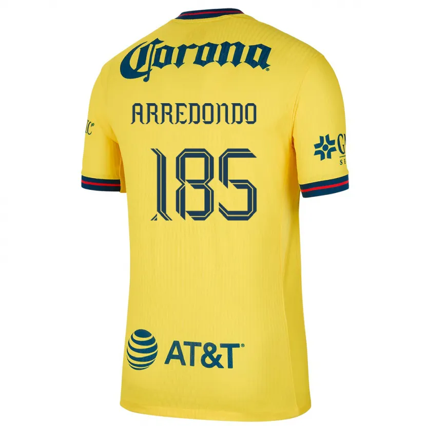 Danxen Dzieci Aarón Arredondo #185 Yellow Blue Domowa Koszulka 2024/25 Koszulki Klubowe